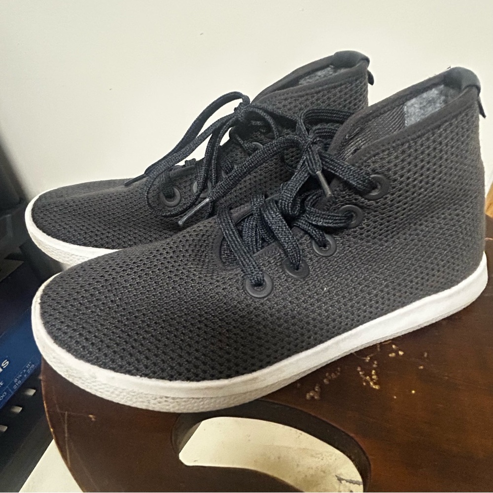 Allbirds Tree Topper Mid Top W7 Charcoal Lace Up Sneakers Wool Runner Shoes ECO - Picture 9 of 9